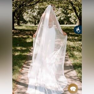 290cm simple tulle veil